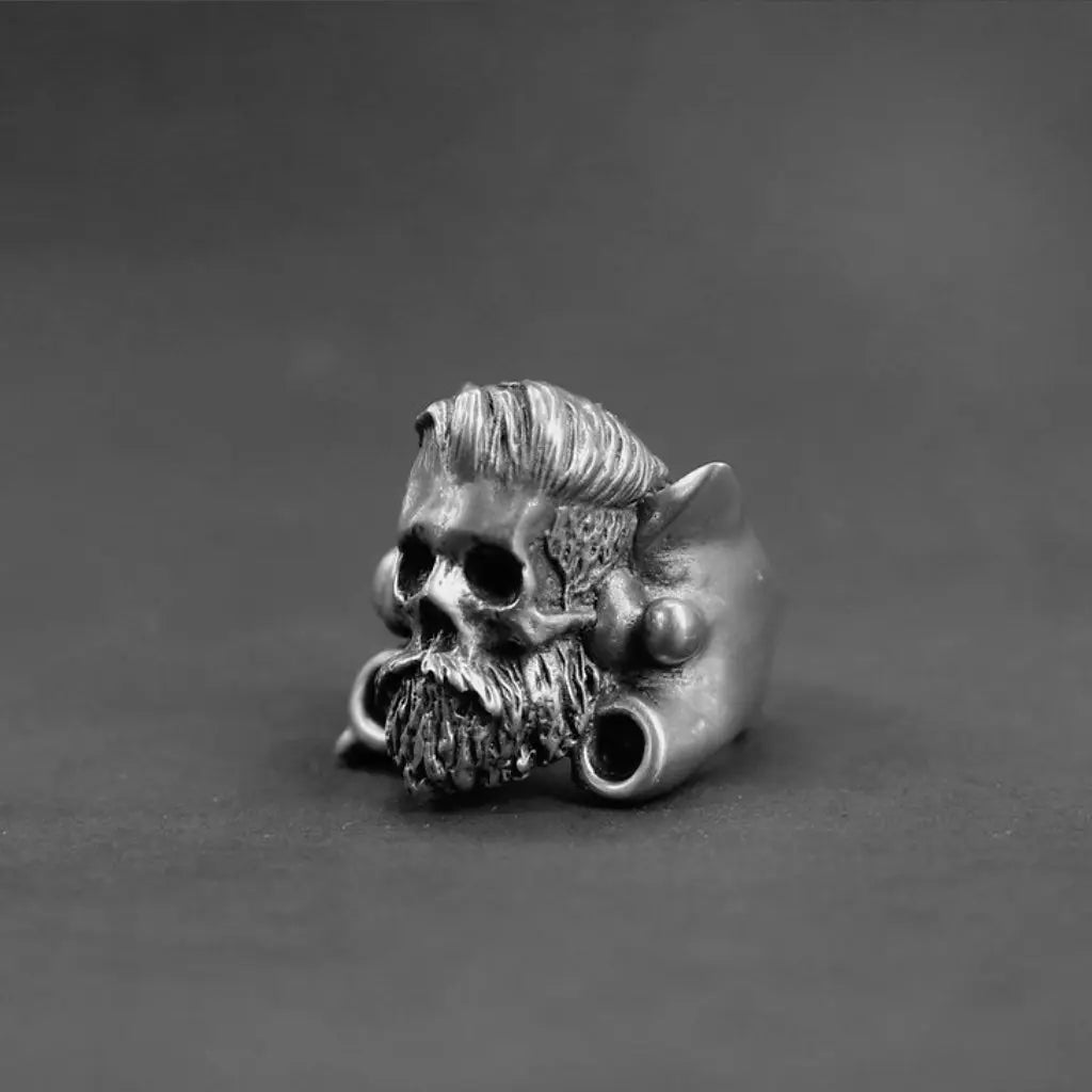 Rotten Bones Pewter Ring - Hand Made - Gentle Skull Rotten Bones
