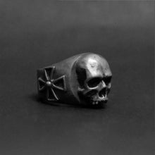Rotten Bones Pewter Ring - Hand Made - Iron Cross Rotten Bones