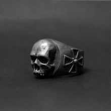 Rotten Bones Pewter Ring - Hand Made - Iron Cross Rotten Bones