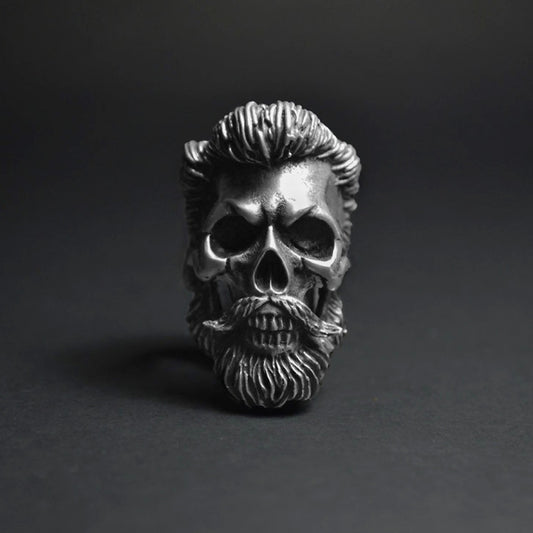 Rotten Bones Pewter Ring - Hand Made - God Of Beard