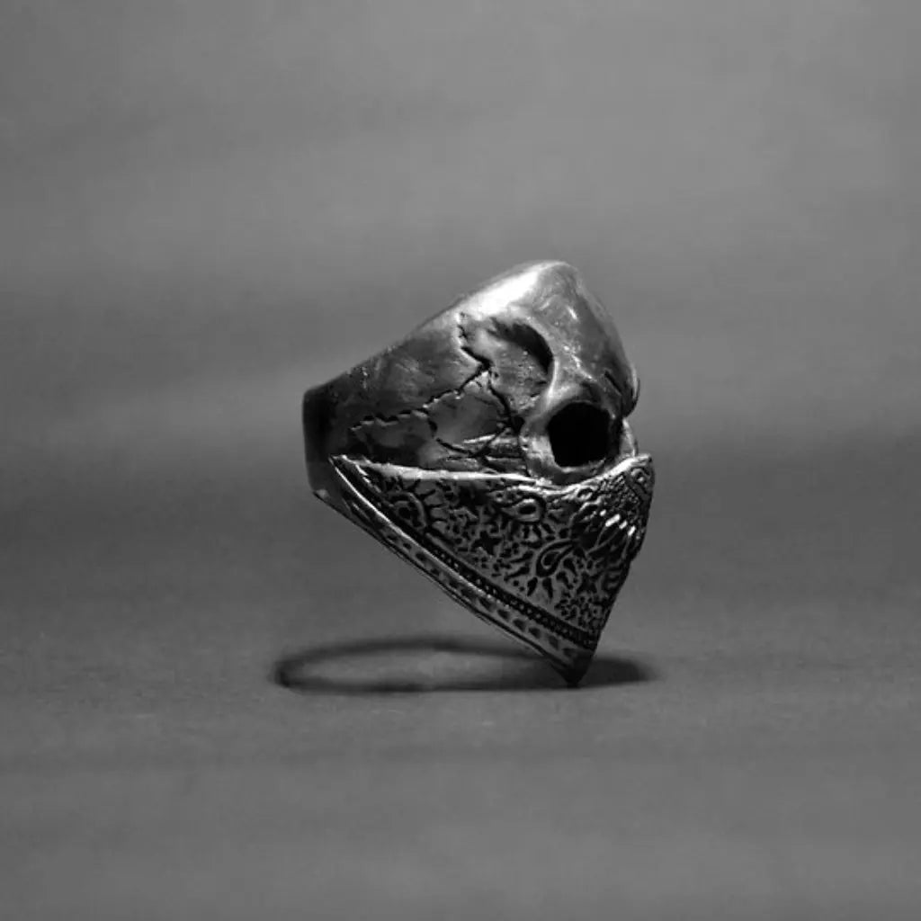 Rotten Bones Pewter Ring - Hand Made - Death Biker Rotten Bones