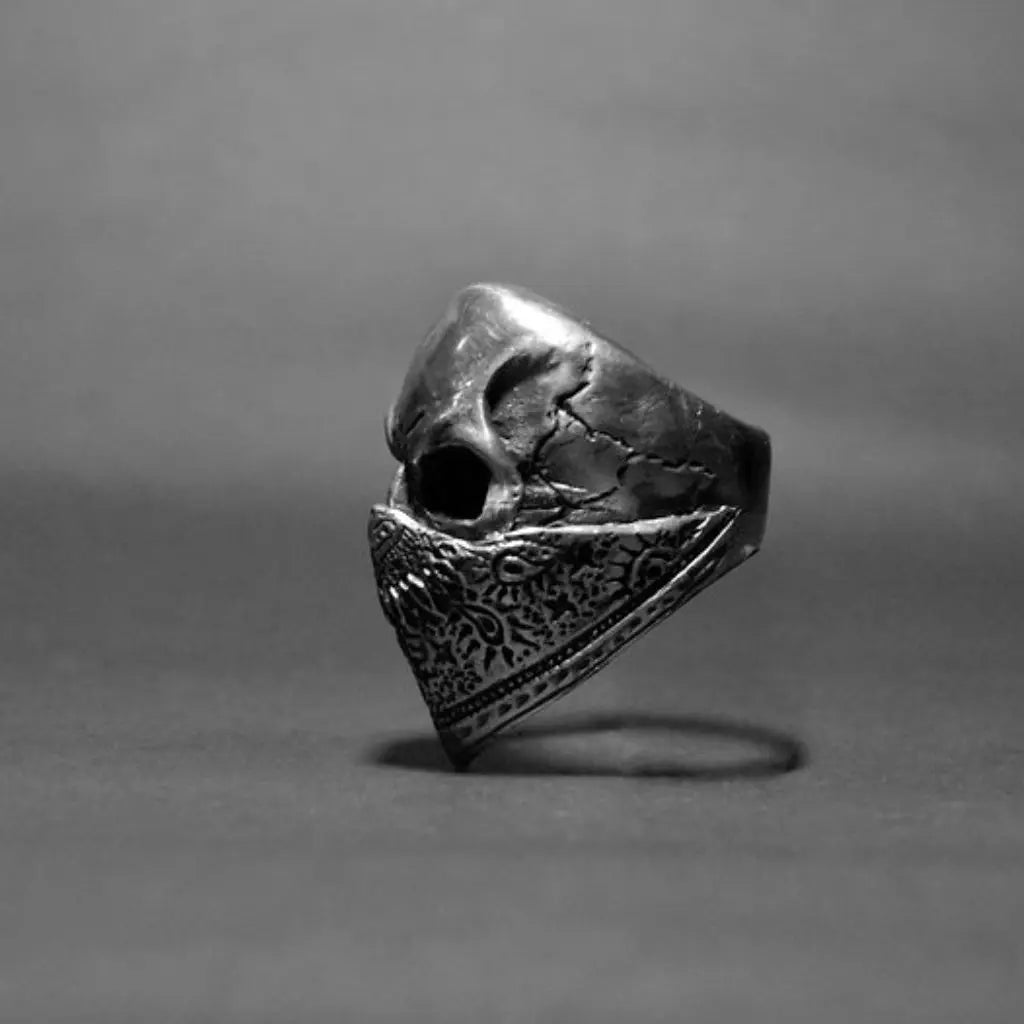 Rotten Bones Pewter Ring - Hand Made - Death Biker Rotten Bones