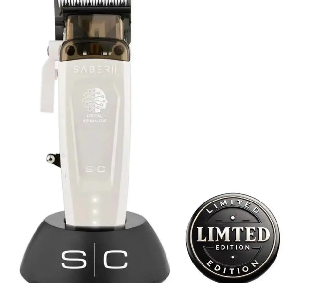 Saber 2 Professional Hair Clipper with EON Digital Brushless Motor – White Limited Edition Stylecraft