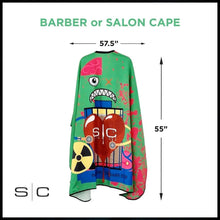 Stylecraft Radioactive Black Barber & Stylist Cape - Green - BUYBARBER.COM