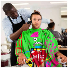 Stylecraft Radioactive Black Barber & Stylist Cape - Green - BUYBARBER.COM