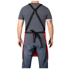 Heavy Weight Waterproof Professional Barber/Salon Apron Cross-Back Strap- Red - BUYBARBER.COM