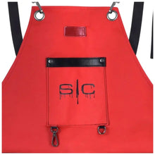 Heavy Weight Waterproof Professional Barber/Salon Apron Cross-Back Strap- Red - BUYBARBER.COM