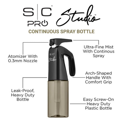 StyleCraft STUDIO Continuous Spray Bottle 6.8 fl oz Stylecraft