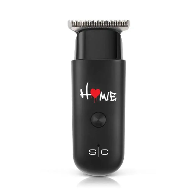 “Close-up of Japanese stainless steel blade on HOMIE Nano Trimmer”