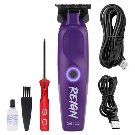 Purple Reign Professional Hair Trimmer Digital Brushless Motor Stylecraft