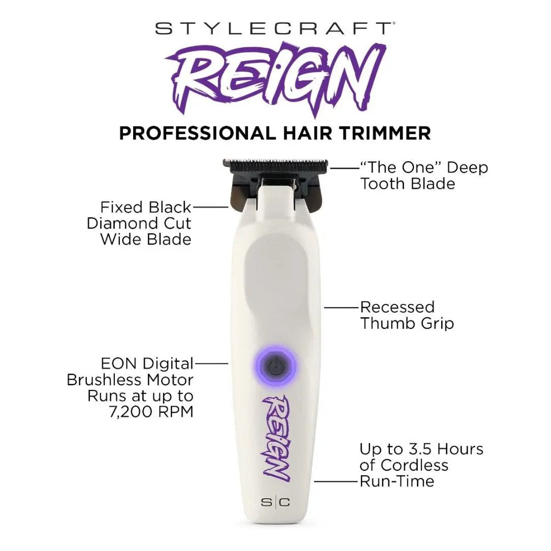 Reign Professional Hair Trimmer with EON Digital Brushless Motor