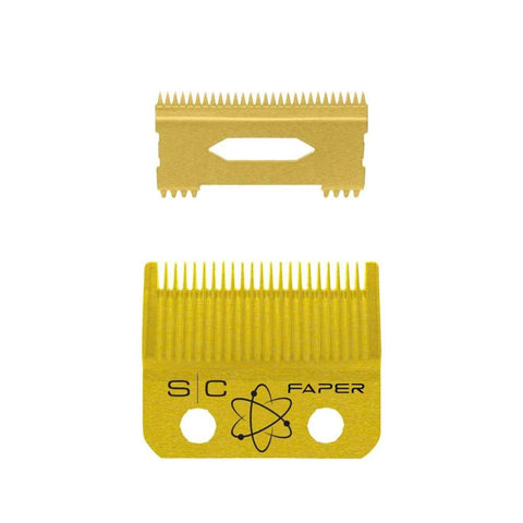 SC Replacement Fixed Gold Titanium Faper Hair Clipper Blade | Professional-Grade