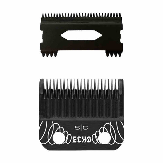 Replacement ECHO Fixed Black Diamond DLC Hair Clipper Blade with Shallow Tooth 2.0 Cutter