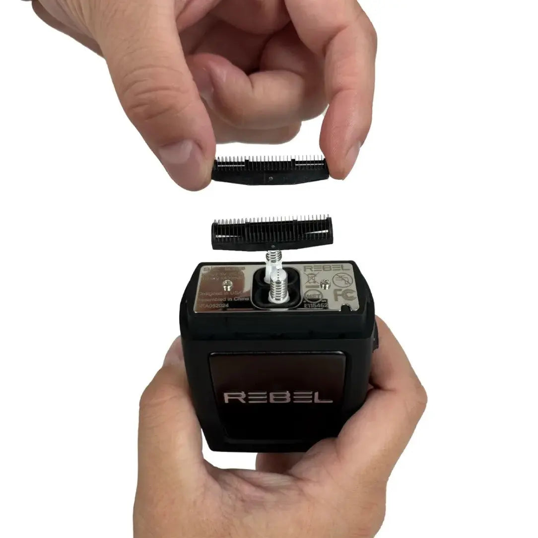 Rebel Shaver Replacement Gold Titanium Foil Head & Echo Cutters - BUYBARBER.COM