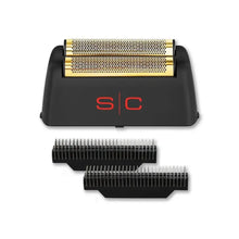 Stylecraft rebel Shaver head with gold and black components on a white background