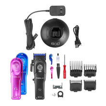 Rebel 2.0 Professional Hair Clipper set with attachments and accessories on a white background