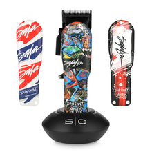 “Limited-edition Rebel clipper showing King Saladeen artwork and modular color lids”