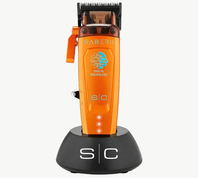 StyleCraft Saber 2 Professional Hair Clipper – Limited Edition Orange BUYBARBER.COM