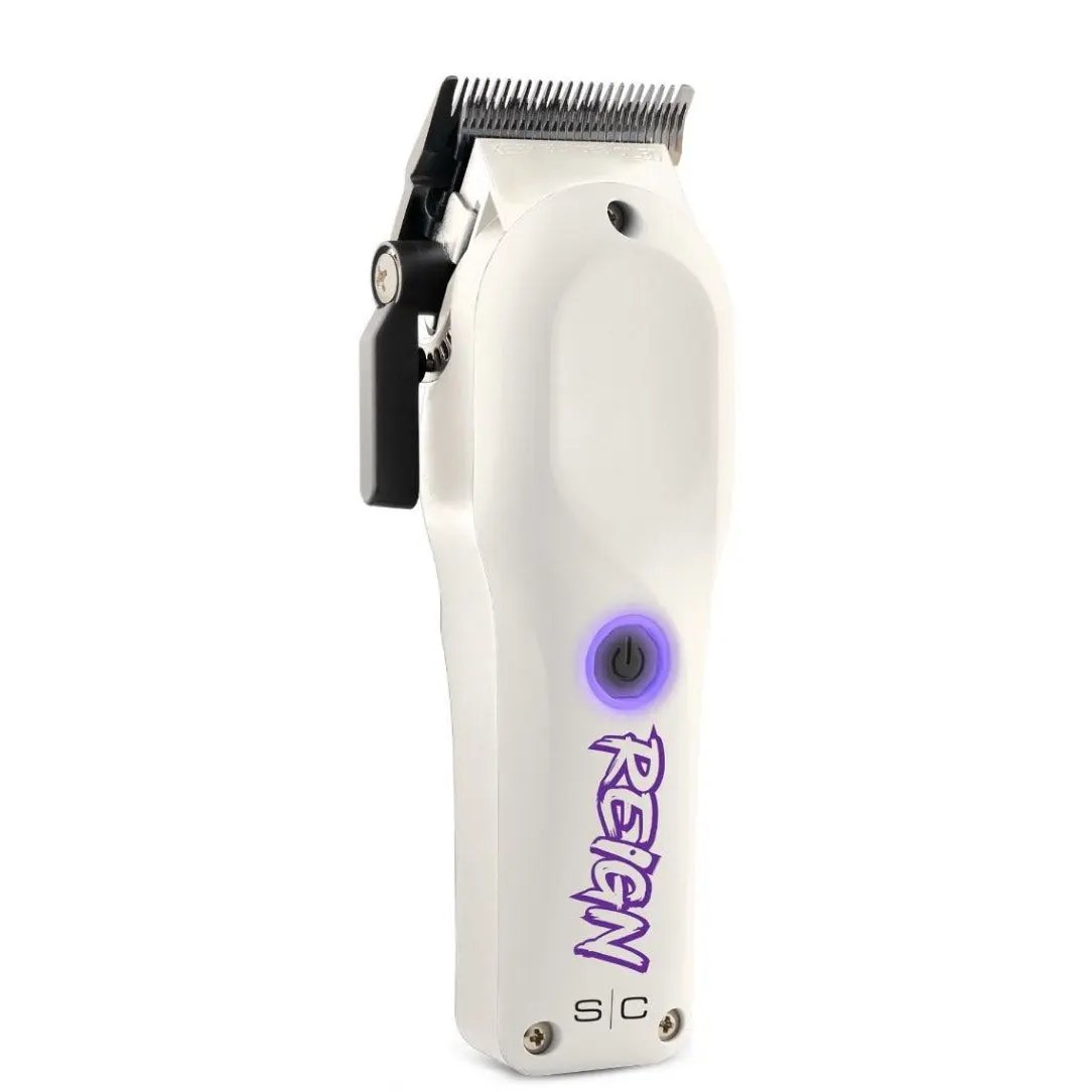White hair clipper with visible brand logo on a white background