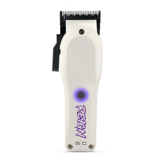 Hair clipper with 'Reign' branding on a white background