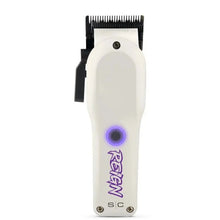 Hair clipper with 'Reign' branding on a white background