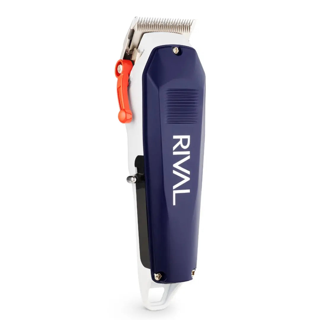 Rival Metal Hair Clipper with Digital Display Hair clipper with 'Rival' branding on a white background