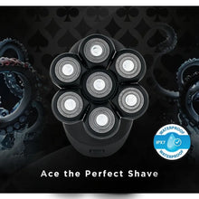 Stylecraft Ace 7 Head Shaver Shaving machine with multiple heads on a dark background, featuring a waterproof badge.