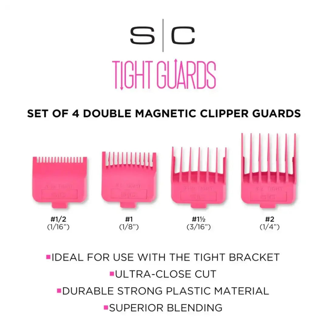 Gamma+ Clipper Tight Guards | Pink - BUYBARBER.COM