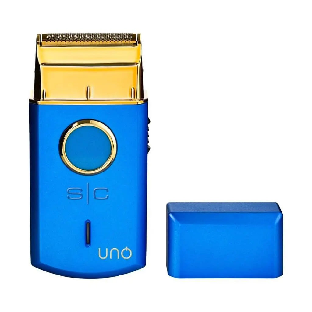 UNO Mini Single-Foil Shaver – Blue | 9 000 RPM, 120-Min Cordless - BUYBARBER.COM