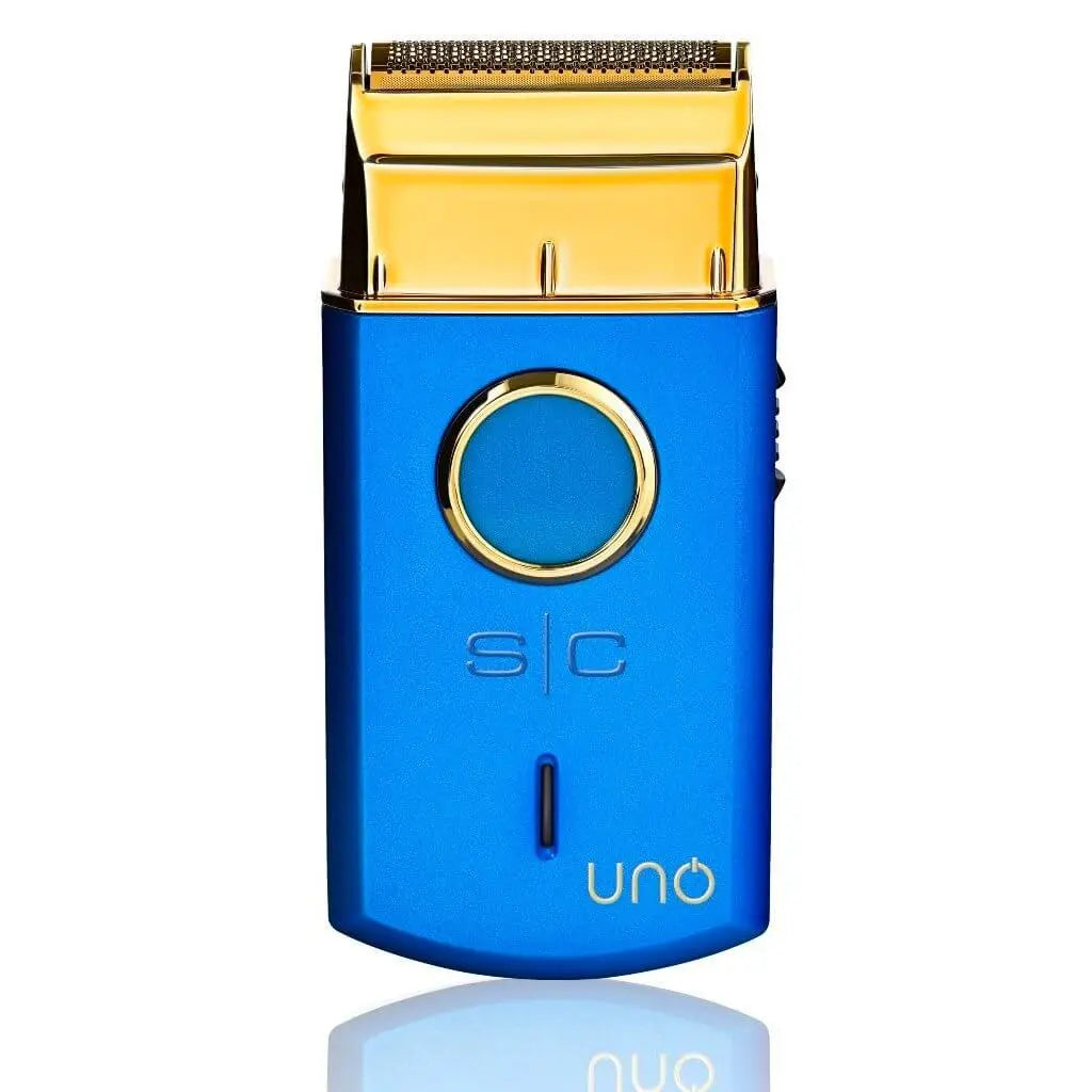 UNO Mini Single-Foil Shaver – Blue | 9 000 RPM, 120-Min Cordless - BUYBARBER.COM