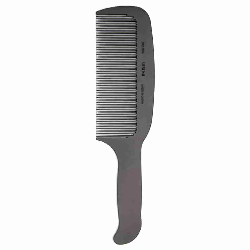 Utsumi Barber Flat Top Comb 299 in Carbon Fiber finish