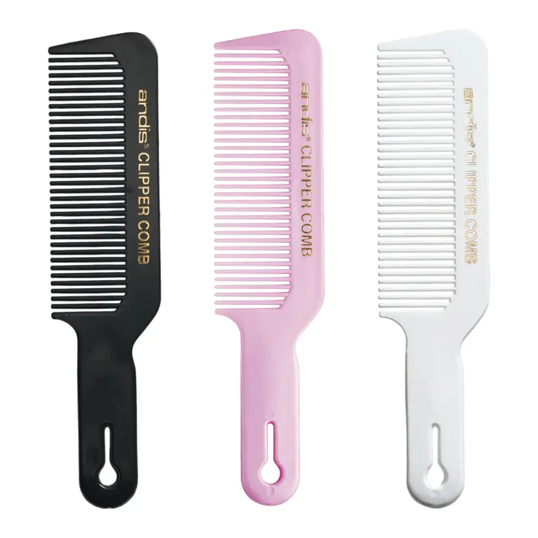 Andis Professional Clipper Comb | Black | White | Pink Barber Fade Comb - BUYBARBER.COM