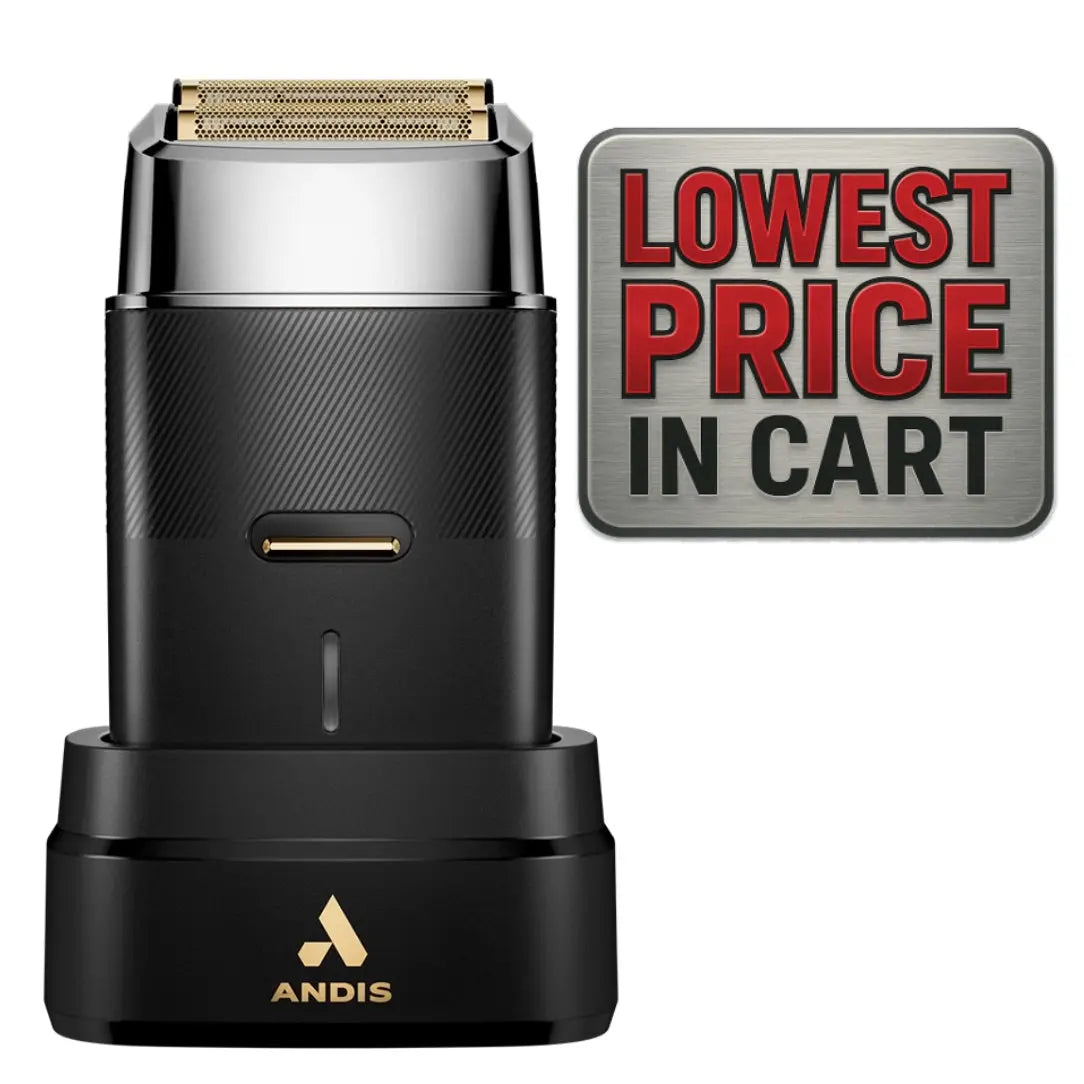 Andis ProFoil Plus II Shaver electric shaver with charging base on a white background