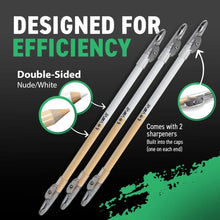 3PCS Tomb45 Barber Pencil – Hairline & Beard Trace Guide (With Sharpeners) Tomb45