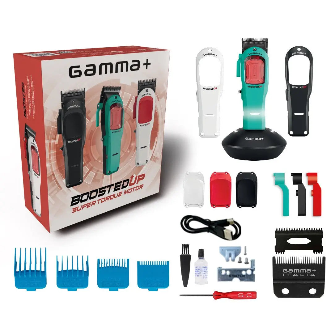 GAMMA+ Boosted UP Clipper – Super-Torque 7,200 RPM, DLC Fade Blade - BUYBARBER.COM