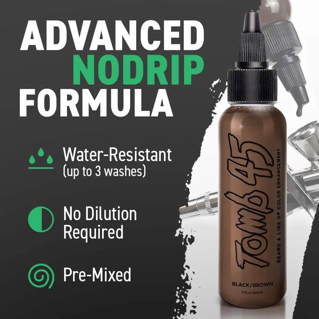 Tomb 45 No Drip Enhancement Color | Dark Brown | Beard & Hairline Filler Tomb45