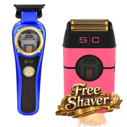 Instinct Professional Vector Motor Trimmer and Metal Shaver Pink Bundle