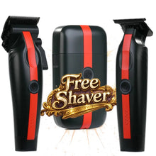 COCCO Veloce Lite Bundle (Black/Red): Clipper + Trimmer + FREE Shaver