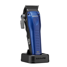 Blue BaBylissPro hair clipper on a white background