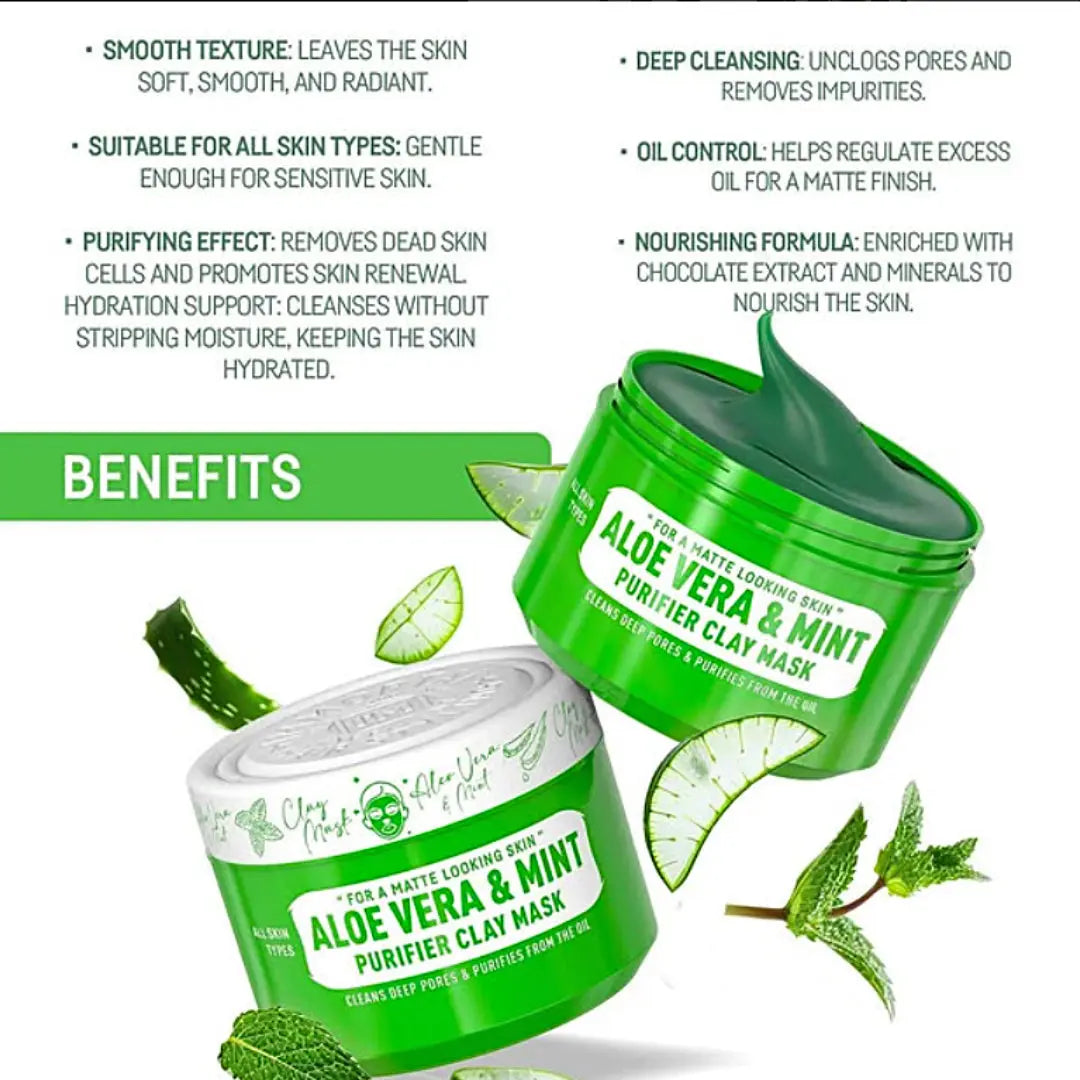 IMMORTAL NYC Aloe Vera & Mint Purifier Clay Mask – Matte Skin - BUYBARBER.COM