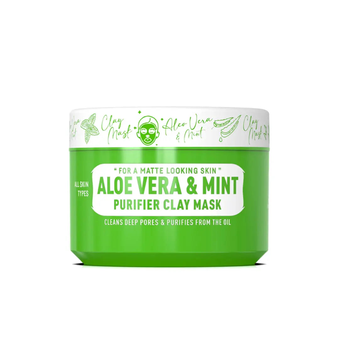 “Matte, even complexion of a model after using Immortal NYC Aloe Vera & Mint Purifier Clay Mask.”

