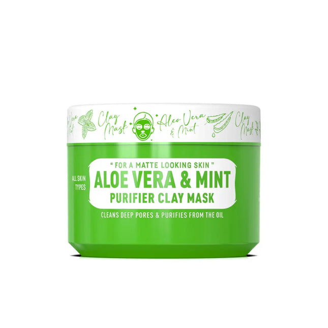 “Matte, even complexion of a model after using Immortal NYC Aloe Vera & Mint Purifier Clay Mask.”

