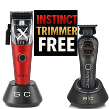 “Instinct-X vector motor clipper and Instinct Metal Trimmer bundle with docks and guards”