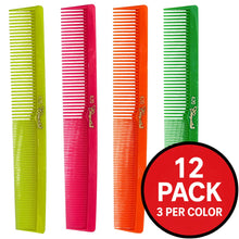 Four colorful combs in green, red, orange, and green with a '12 Pack' label.