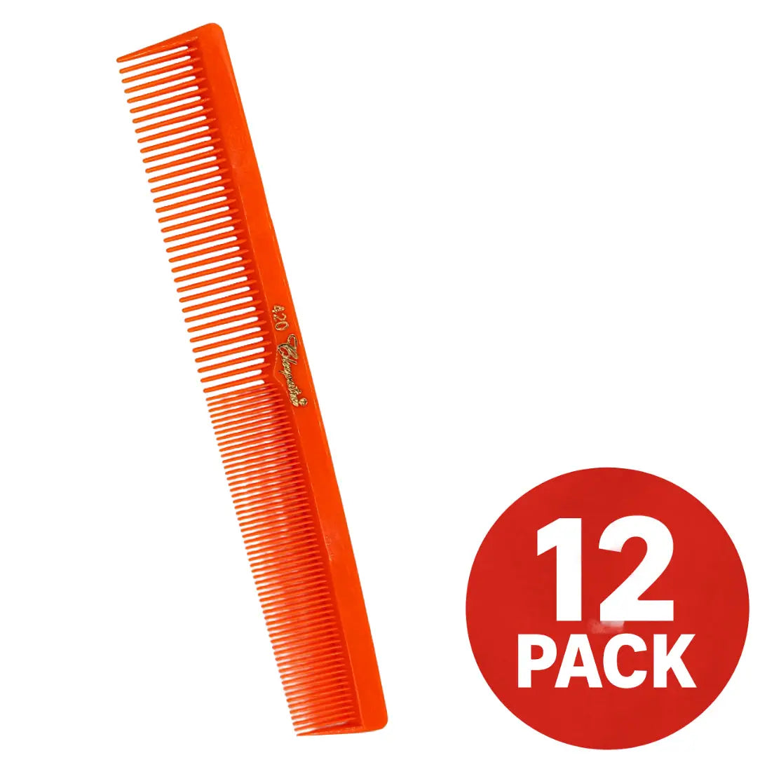 Krest Cleopatra 420 7" Flat Back Barber Comb (12 Pack) - Colors - BUYBARBER.COM