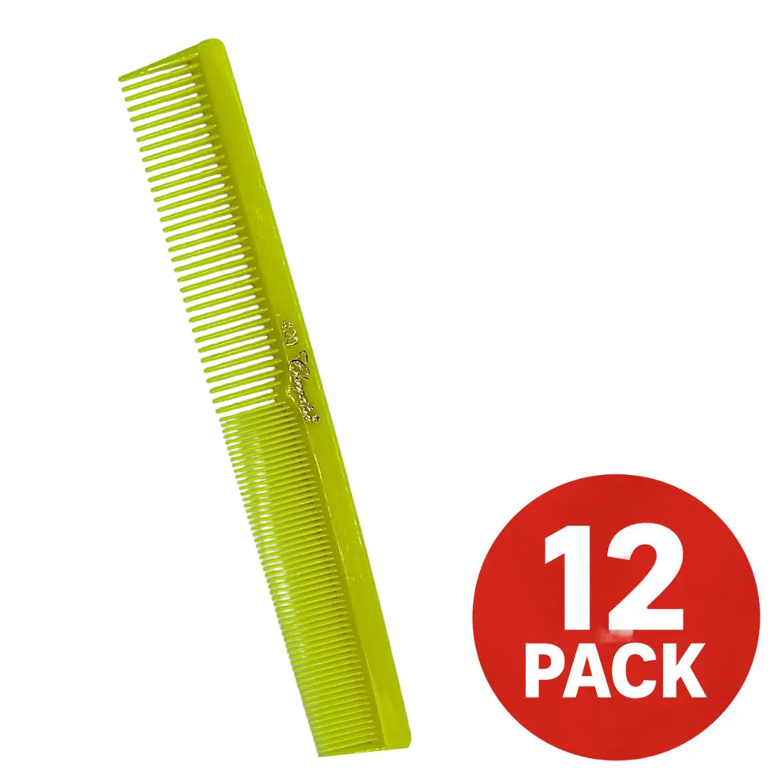 Krest Cleopatra 420 7" Flat Back Barber Comb (12 Pack) - Colors - BUYBARBER.COM