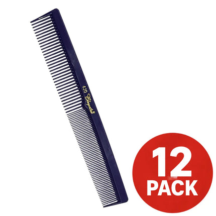 Krest Cleopatra 420 7" Flat Back Barber Comb (12 Pack) - Colors - BUYBARBER.COM