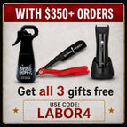 Barber Works Continuous Mist Sprayer – 300ml Black | Premium Quality + StyleCraft Ace Body Buzzer Hair Trimmer – 6,500 RPM, IPX7, USB-C + Black Barber Works Professional Razor Holder – Ultra 3mm Exposed | Superior Gr