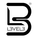 A stylized black logo featuring a large abstract letter B with the text 'LVEL3' beneath it and a small TM mark, shown on a plain white background.