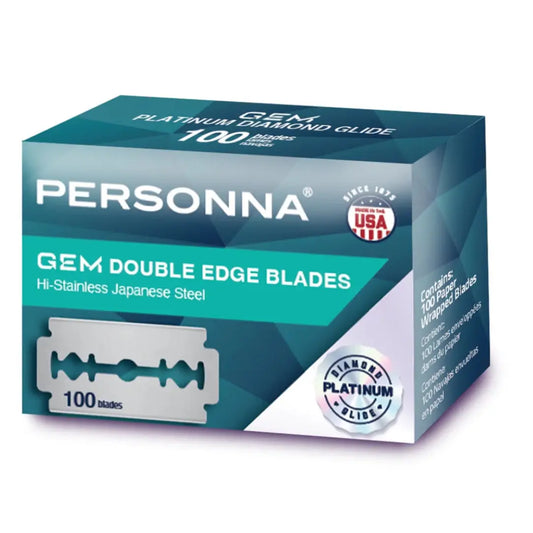 New Personna Gem Double Edge Blades packaging on a white background